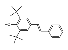(E)-2,6-二叔丁基-4-(2-苯乙烯基)苯酚 结构式