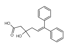 3-羟基-3-甲基-6,6-二苯基-5-己烯酸 结构式