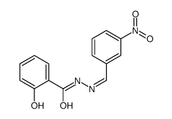 2-羟基-N'-(3-硝基亚苄基)苯甲酰肼 结构式