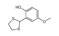 2-(1,3-二硫戊环-2-基)-4-甲氧基苯酚 结构式