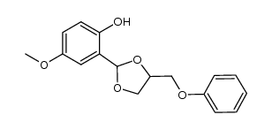 4-甲氧基-2-[4-(苯氧甲基)-1,3-二氧戊环-2-基]苯酚 结构式