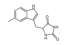 5-[(5-甲基-1H-吲哚-3-基)甲基]-2,4-咪唑烷二酮 结构式
