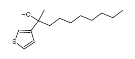 α-甲基-α-辛基-3-噻吩甲醇 结构式