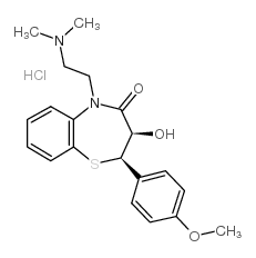 去乙酰地尔硫卓盐酸盐 结构式