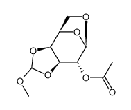 1,6-脱水-3,4-O-(甲氧亚甲基)-β-D-吡喃半乳糖乙酸酯 结构式