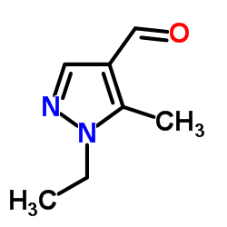 1-乙基-5-甲基-1H-吡唑-4-甲醛 结构式
