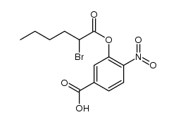 3-(2-溴己酰氧基)-4-硝基苯甲酸 结构式
