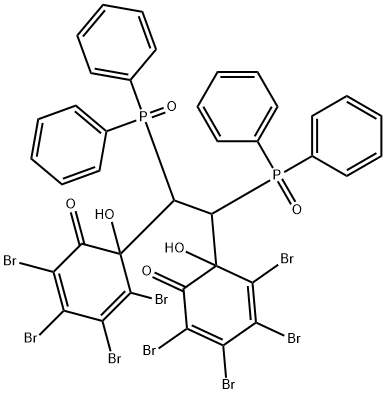 2,4-环己二烯-1-酮,6,6'-[1,2-双(二苯基膦酰基)-1,2-亚乙基]双[2,3,4,5-四溴-6-羟基-] 结构式