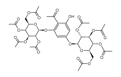 Ethanone, 1-[6-hydroxy-2,4-bis[(2,3,4,6-tetra-O-acetyl-β-D-glucopyranosyl)oxy]phenyl]- (9CI) 结构式