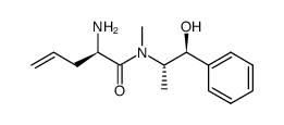 4-Pentenamide, 2-amino-N-[(1S,2S)-2-hydroxy-1-methyl-2-phenylethyl]-N-methyl-, (2R)- 结构式