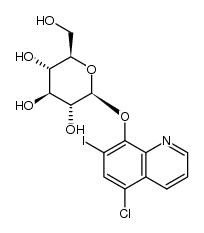 5-氯-7-碘-8-喹啉基-β-D-吡喃葡萄糖苷 结构式