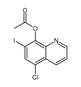 5-氯-7-碘-8-喹啉基乙酸酯 结构式