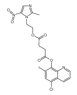 Butanedioic acid, 1-(5-chloro-7-iodo-8-quinolinyl) 4-[2-(2-methyl-5-nitro-1H-imidazol-1-yl)ethyl] ester 结构式