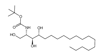 N-tert-Butyloxycarbonyl-D-ribo-phytosphingosine 结构式