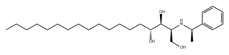 1,3,4-Octadecanetriol, 2-[[(1R)-1-phenylethyl]amino]-, (2S,3S,4R)- 结构式