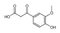 4-羟基-3-甲氧基苯甲酰乙酸 结构式