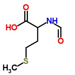 N-甲酰基-DL-蛋氨酸 结构式