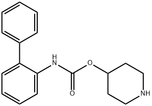 哌啶-4-基 [1,1'-联苯]-2-氨基甲酸酯 结构式