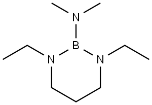 1,3-二乙基四氢-N,N-二甲基-1,3,2-二氮杂硼杂环己-2(1H)-胺 结构式