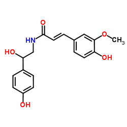N-阿魏酰章鱼胺 结构式