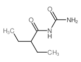 N-氨基甲酰-2-乙基丁酰胺 结构式