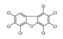 1,2,3,4,6,7,8-七氯二苯并呋喃 结构式