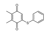 2,3-二甲基-5-(苯硫基)-2,5-环己二烯-1,4-二酮 结构式