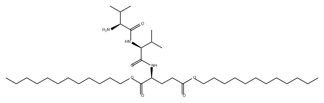 L-Glutamic acid, L-valyl-L-valyl-, didodecyl ester (9CI) 结构式