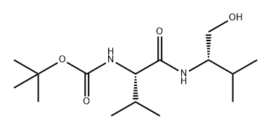 N-[(1S)-1-[[[(1S)-1-(羟甲基)-2-甲基丙基]氨基]羰基]-2-甲基丙基]氨基甲酸叔丁酯 结构式