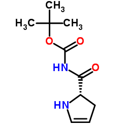 (S)-N-BOC-2,3-二氢吡咯-2-甲酰胺 结构式
