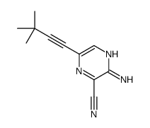 3-氨基-6-(3,3-二甲基-1-丁炔-1-基)-2-吡嗪甲腈 结构式