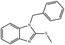 1-苄基-2-(甲硫基)-1H-苯并咪唑 结构式