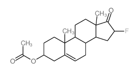 Androst-5-en-17-one, 3-(acetyloxy)-16-fluoro-, (3β,16α)- 结构式
