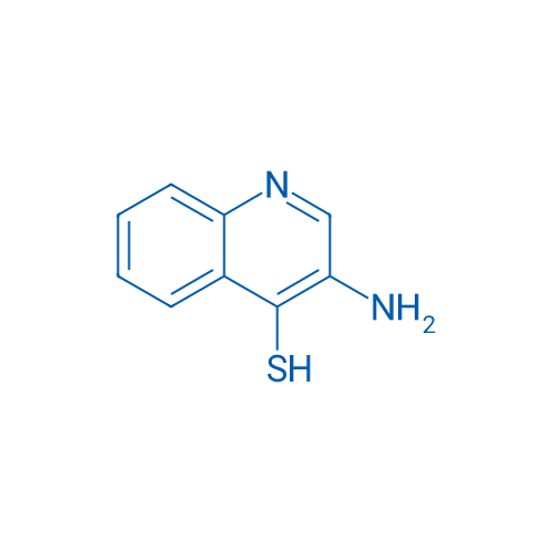 3-氨基-4-巯基喹啉 结构式