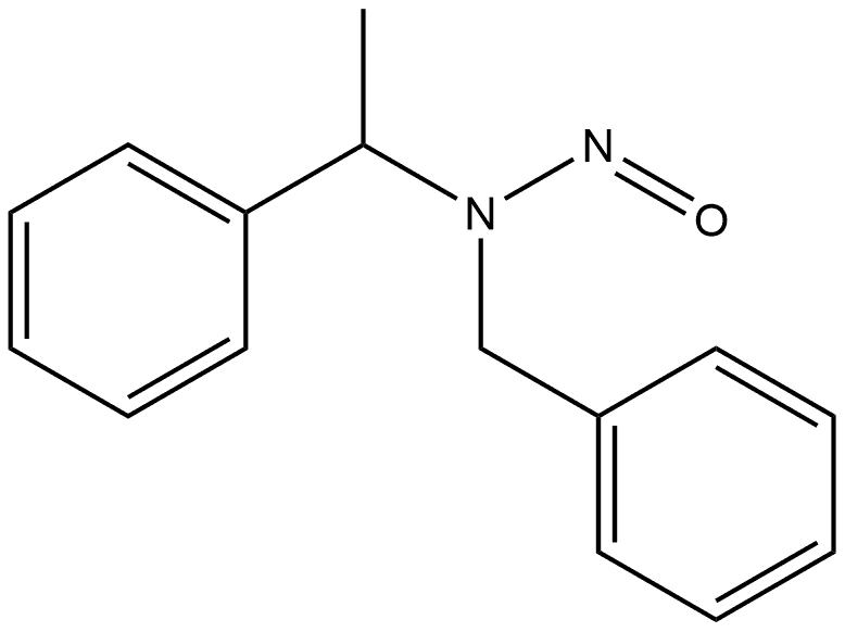 α-甲基-N-亚硝基-N-(苯甲基)苯甲胺 结构式