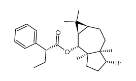 α-乙基苯乙酸-5-溴十氢-1,1,2a,5a-四甲基-1H-环丙并[f]薁-2-基酯 结构式