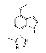 1H-Pyrrolo[2,3-c]pyridine, 4-Methoxy-7-(5-Methyl-1H-1,2,4-triazol-1-yl)- 结构式