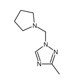 3-甲基-1-(吡咯烷-1-基甲基)-1H-1,2,4-三唑 结构式