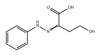 4-羟基-2-(2-苯基亚肼基)丁酸 结构式