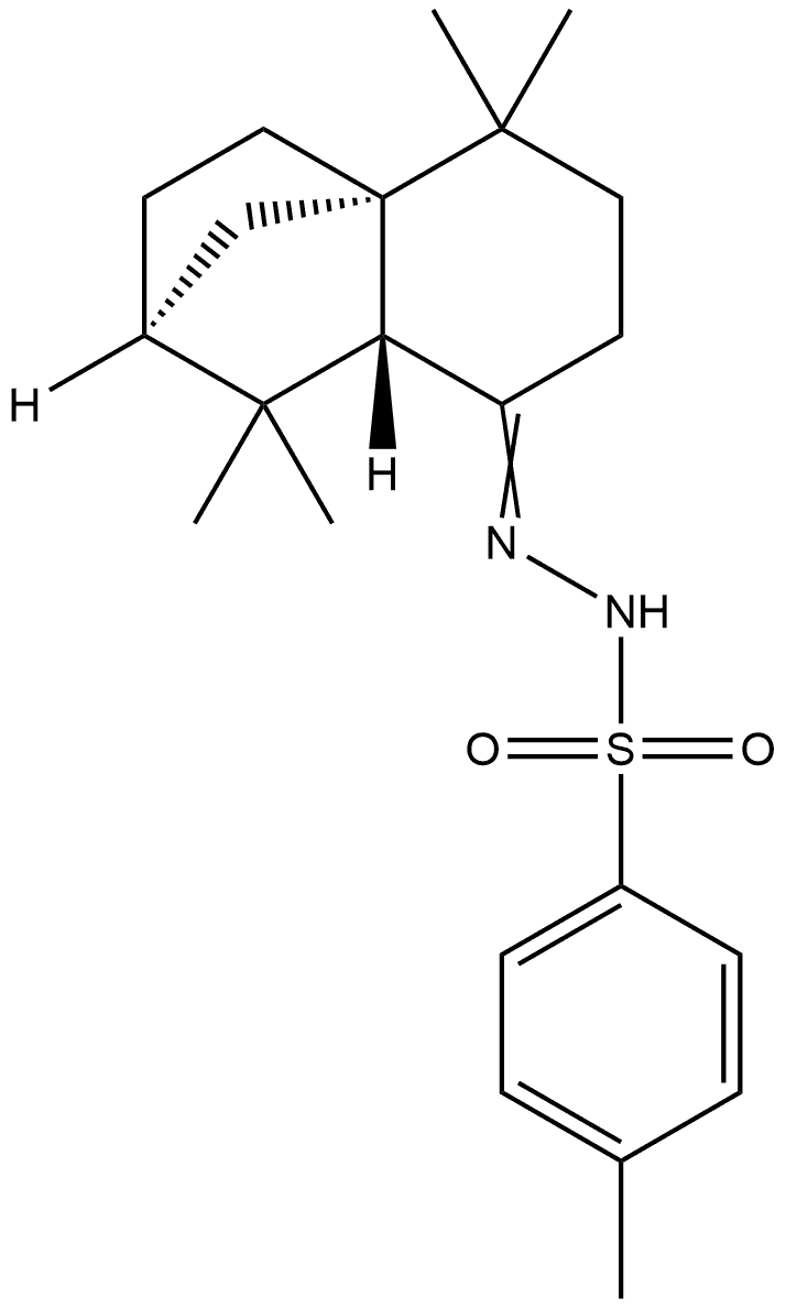 Benzenesulfonic acid, 4-methyl-, (hexahydro-1,1,5,5-tetramethyl-2H-2,4a-methanonaphthalen-8(5H)-ylidene)hydrazide, [2S-(2α,4aα,8aβ)]- (9CI) 结构式