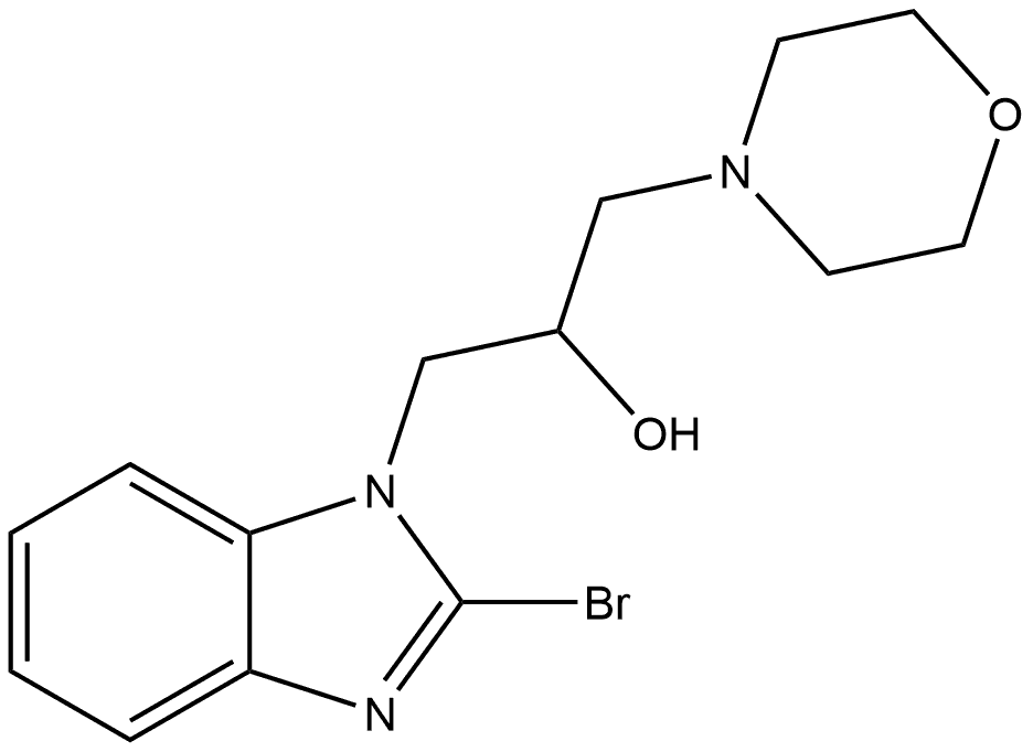 2-溴-α-(4-吗啉基甲基)-1H-苯并咪唑-1-乙醇 结构式