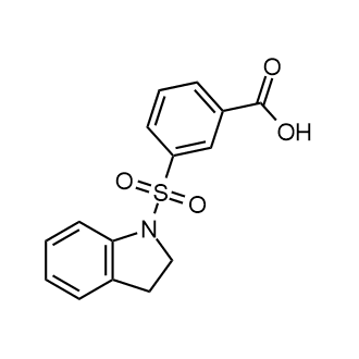 3-(2,3-二氢-1H-吲哚-1-磺酰基)苯甲酸 结构式