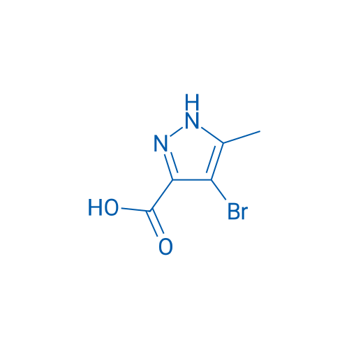 5-甲基-4-溴-1H-吡唑-3-羧酸 结构式