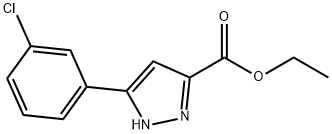 3-(3-氯苯基)-1H-吡唑-5-羧酸乙酯 结构式