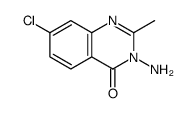 3-氨基-7-氯-2-甲基喹唑啉-4(3H)-酮 结构式