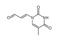 (E)-3-(3,4-二氢-5-甲基-2,4-二氧代-1(2H)-嘧啶基)-2-丙烯醛 结构式