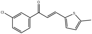 (2E)-1-(3-氯苯基)-3-(5-甲基噻吩-2-基)丙-2-烯-1-酮 结构式