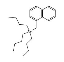 三丁基(1-萘甲基)锡烷 结构式