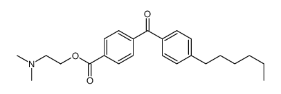 4-(4-己基苯甲酰基)苯甲酸 2-(二甲氨基)乙酯 结构式