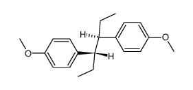1,1'-(1,2-二乙基-1,2-亚乙基)双[4-甲氧基苯] (R*,S*) 结构式